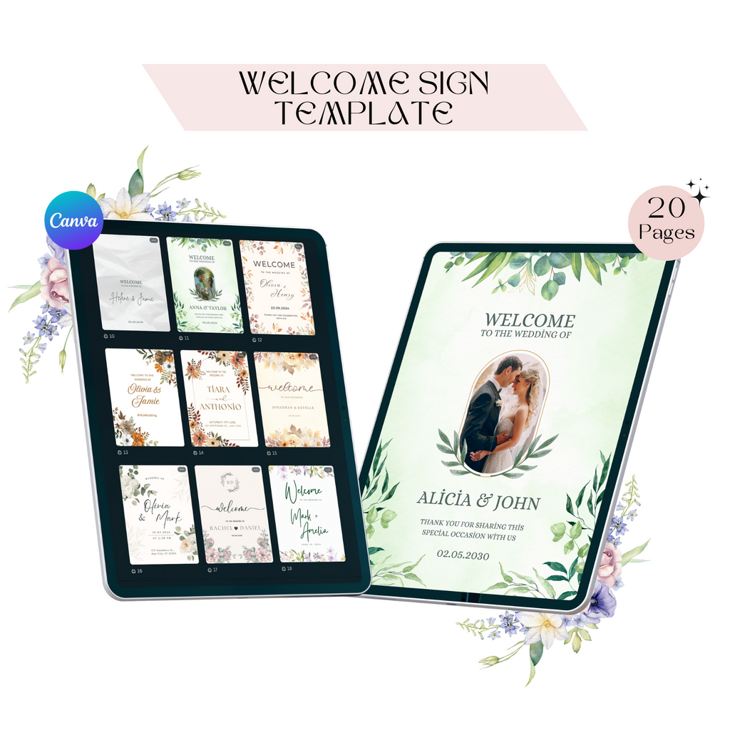 Plantilla de cartel de bienvenida